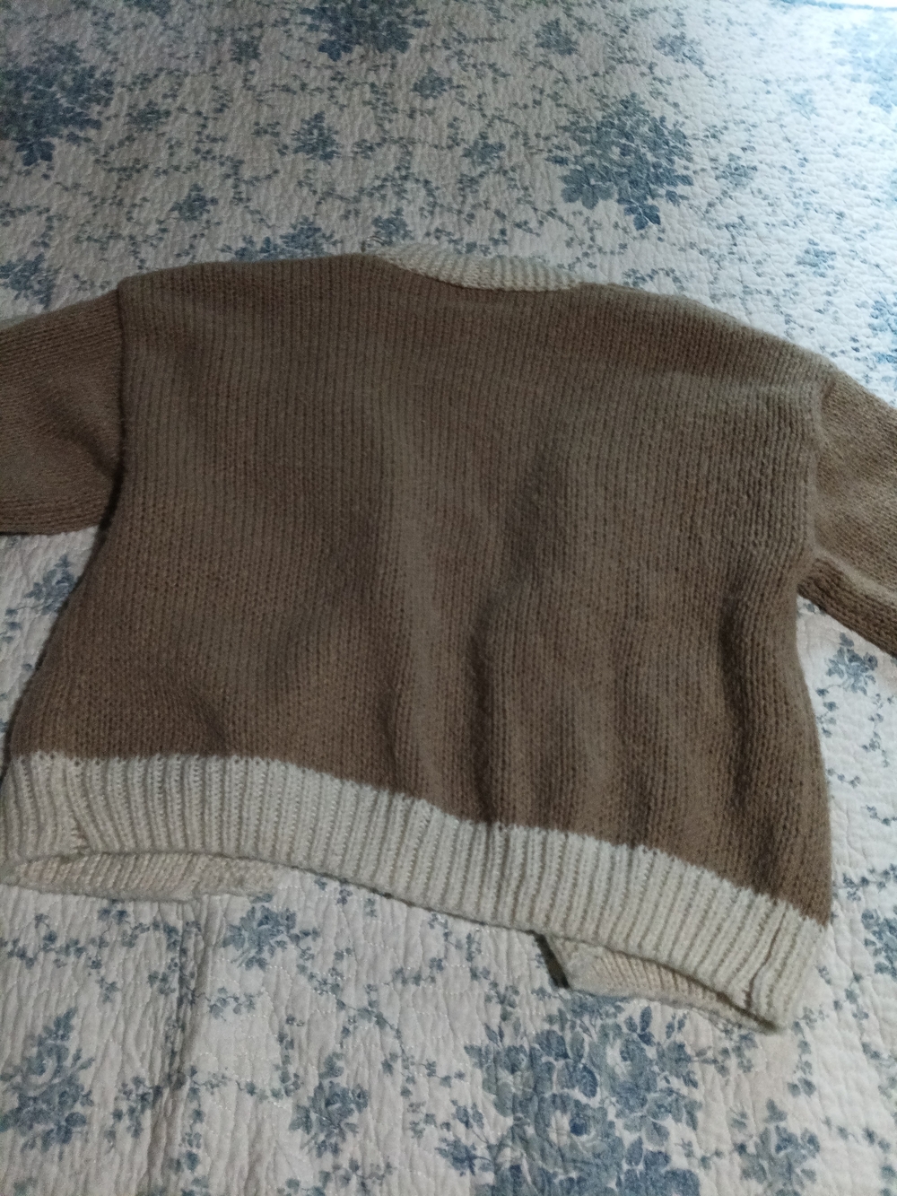 Neutral Sheep-Pattern Button Cardigan Sweater - Picture 8 of 8
